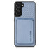 For Samsung Galaxy S21 5G Carbon Fiber Leather Card Magsafe Magnetic Phone Case(Blue)