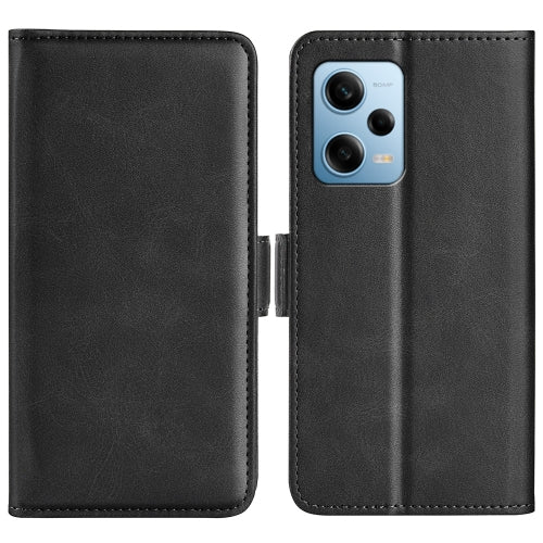 For Xiaomi Redmi Note 12 Pro 5G Global Dual-side Magnetic Buckle Horizontal Flip Leather P...(Black)