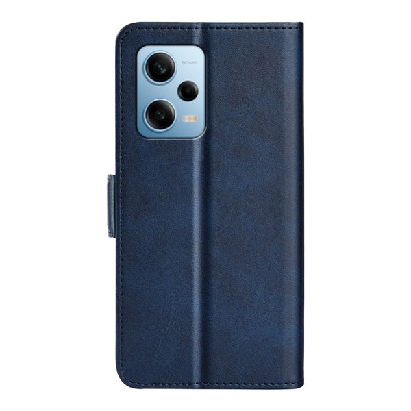 For Xiaomi Redmi Note 12 Pro 5G Global Dual-side Magnetic Buckle Horizontal Flip Leath...(Dark Blue)