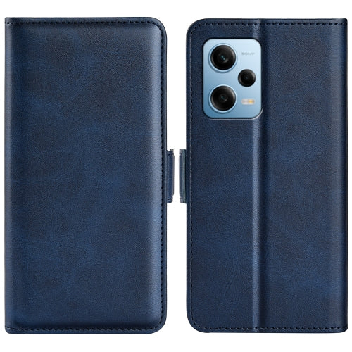 For Xiaomi Redmi Note 12 Pro 5G Global Dual-side Magnetic Buckle Horizontal Flip Leath...(Dark Blue)