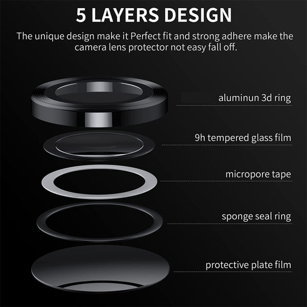 For Samsung Galaxy Z Flip4 W23 Flip ENKAY Hat-Prince 9H Rear Camera Lens Aluminium Alloy T...(Black)