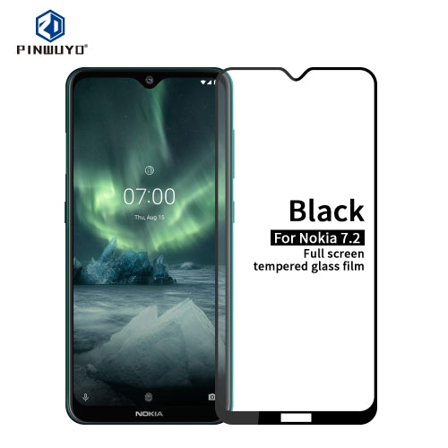 For Nokia 7.2 PINWUYO 9H 2.5D Full Screen Tempered Glass Fil