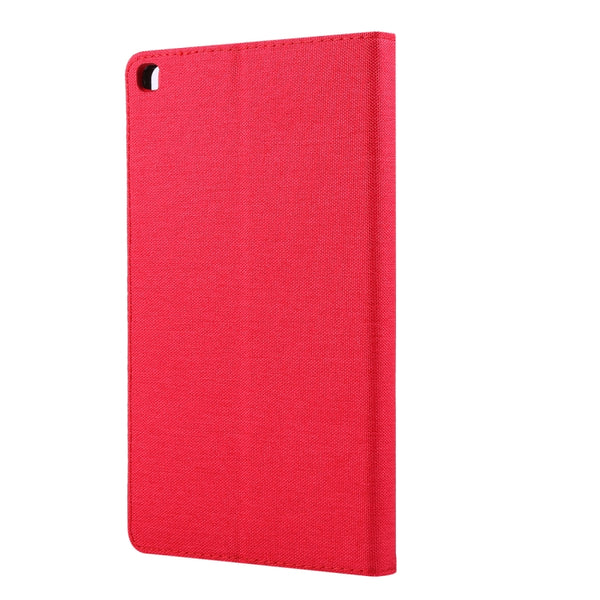 For Galaxy Tab A8.0 T290 T295 (2019) Cloth Teature Horizontal Flip PU Leather Case with with...(Red)
