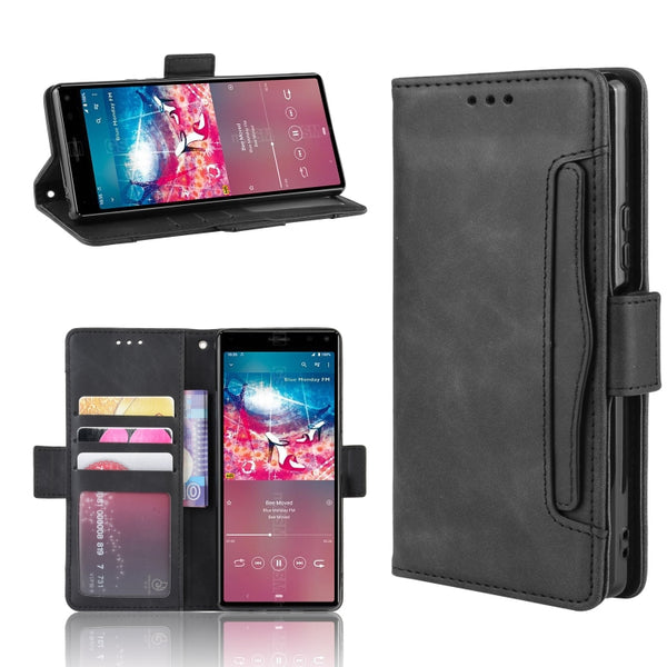 For Sony Xperia 8 Wallet Style Skin Feel Calf Pattern Leathe