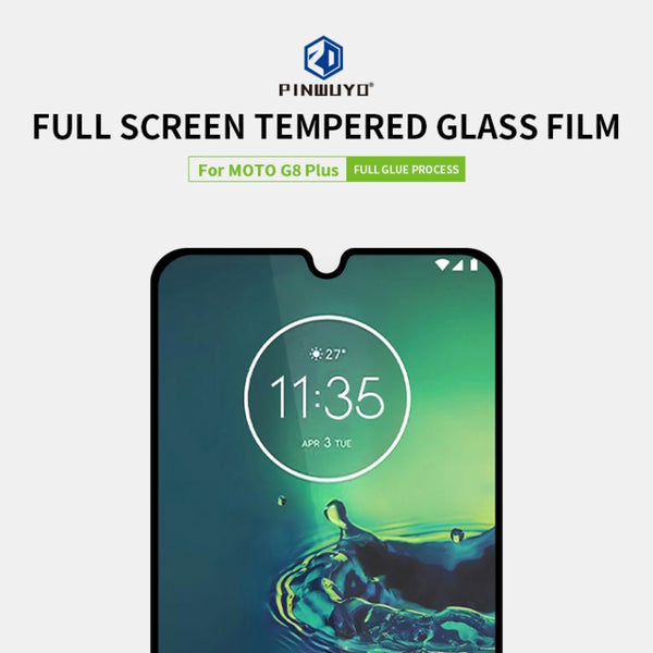 For MOTO G8 plus PINWUYO 9H 2.5D Full Screen Tempered Glass