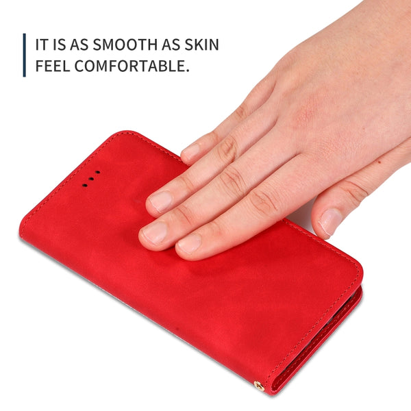 For Galaxy S20 Plus Retro Skin Feel Business Magnetic Horizontal Flip Leather Case(Red)