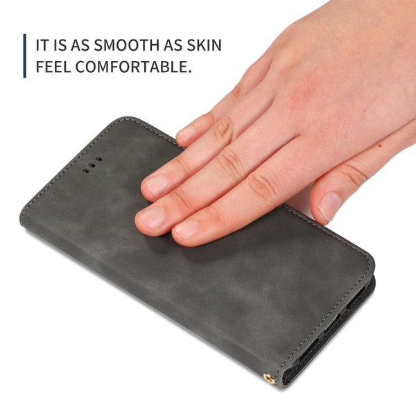 For Galaxy S20 Plus Retro Skin Feel Business Magnetic Horizontal Flip Leather Case(Dark Grey)