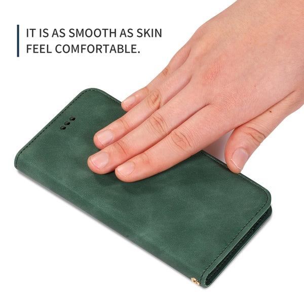 For Galaxy S20 Plus Retro Skin Feel Business Magnetic Horizontal Flip Leather Case(Army Green)