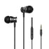 Langsdom M305 Bass Earphone for Phone 3.5mm In-ear Metal Earphones with HD Mic Earbud...(M305 Black)