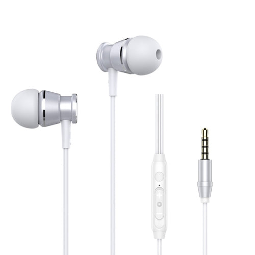 Langsdom M305 Bass Earphone for Phone 3.5mm In-ear Metal Earphones with HD Mic Earbud...(M305 White)