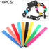 10 PCS Candy-colored Power Cord Hook and Loop Fastener Strip, Random Color Delivery, Size:180 x 2...