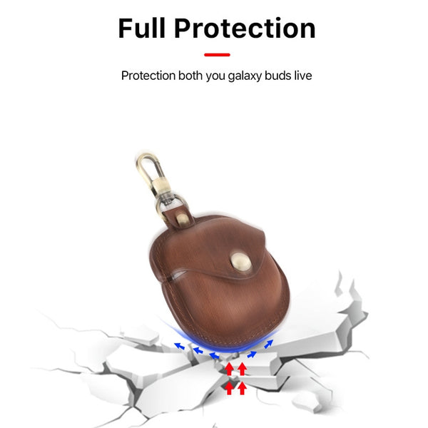 For Galaxy Buds Pro Crazy Horse Texture Clamshell Earphone Prot...