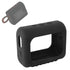 For JBL GO3 Bluetooth Speaker Silicone Cover Portable Protective Case with Carabiner(Black)