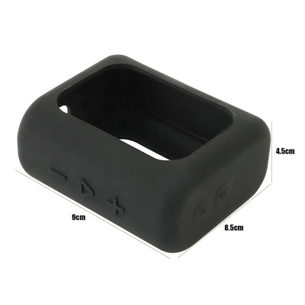 For JBL GO3 Bluetooth Speaker Silicone Cover Portable Protective Case with Carabiner(Black)