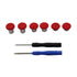 6 PCS Button Accessories For PS4 Switch Xbox One(Red)