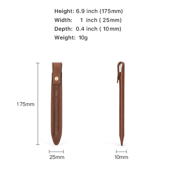 CONTACTS FAMILY Leather Buckle Anti-Fall Protective Cover For Apple Pencil 2(Brown)
