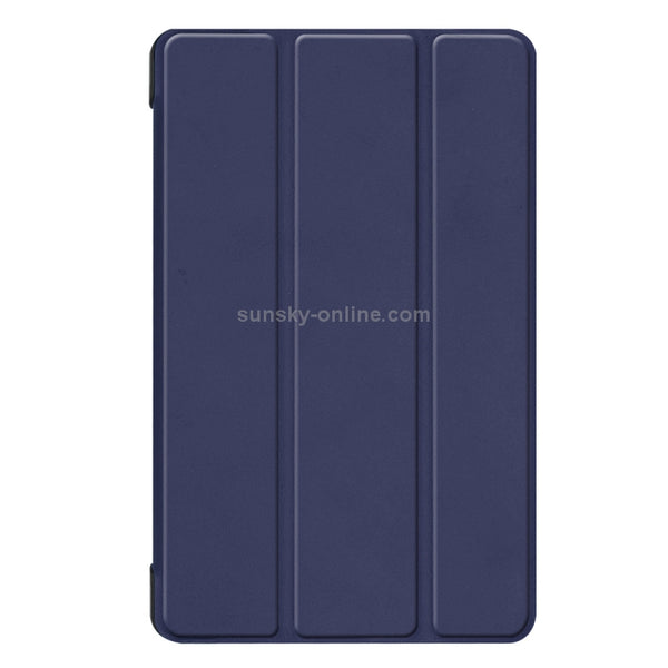 Custer Texture Horizontal Flip Leather Case for Galaxy Tab A 8.0 (2019) P205 P200, wit...(Dark Blue)