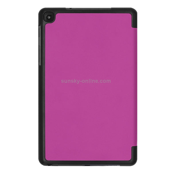 Custer Texture Horizontal Flip Leather Case for Galaxy Tab A 8.0 (2019) P205 P200, with T...(Purple)