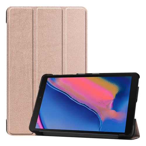 Custer Texture Horizontal Flip Leather Case for Galaxy Tab A 8.0 (2019) P205 P200, wit...(Rose Gold)