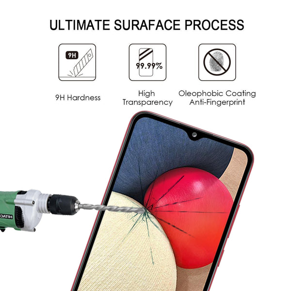 For Samsung Galaxy A02s Full Glue Full Screen Tempered Glass