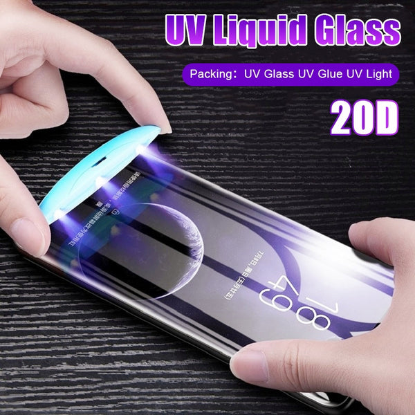 For Galaxy S20 UV Liquid Curved Full Glue Full Screen Temper