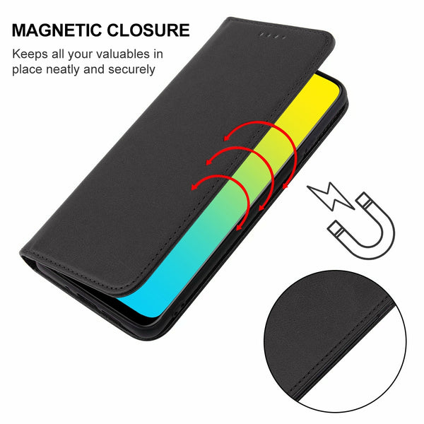 For Samsung Galaxy M21 2021 Magnetic Closure Leather Phone C