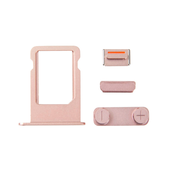 Side Buttons SIM Card Tray for iPhone SE(Rose Gold)