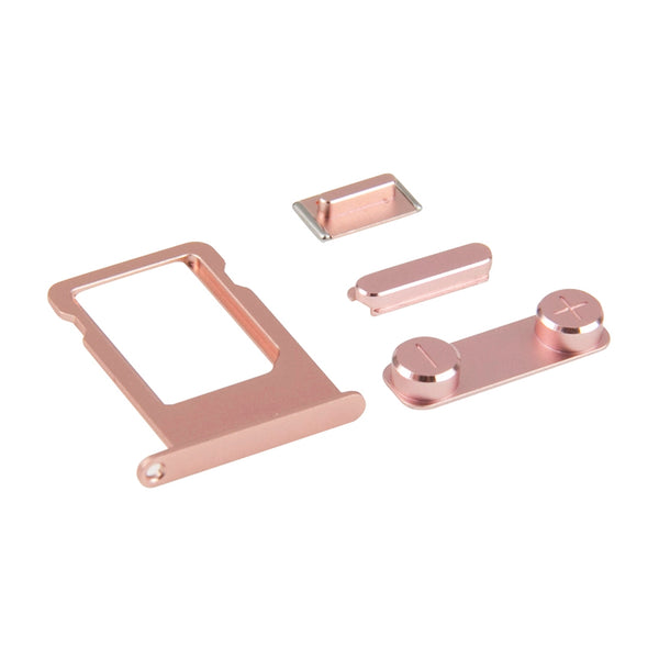 Side Buttons SIM Card Tray for iPhone SE(Rose Gold)