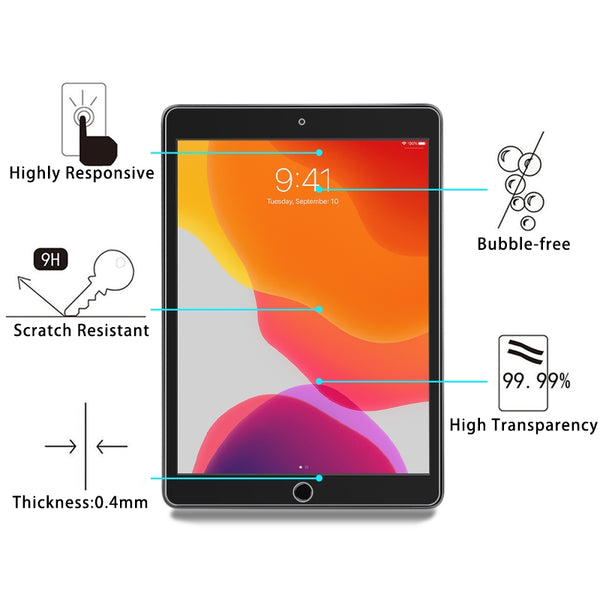 For iPad 10.2 2021 2020 2019 9H 2.5D Tempered Glass Film