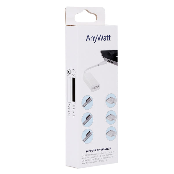 AnyWatt 5 Pin MagSafe 2 Magnetic T | Tip Female to USB | C T