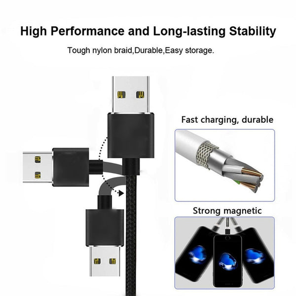 2 in 1 USB to Micro USB USB | C Type | C Magnetic Metal Conn