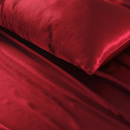 SILK PLAIN BED SHEET SET