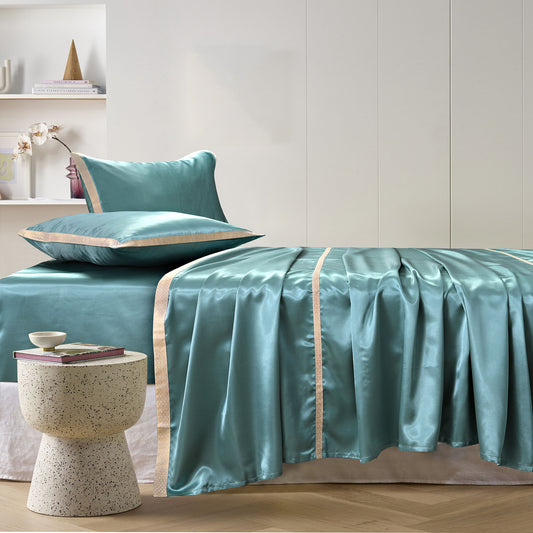 SILK PLAIN BED SHEET SET