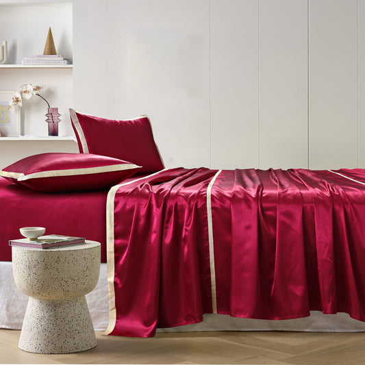 SILK PLAIN BED SHEET SET