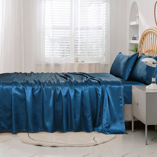 SILK PLAIN BED SHEET SET