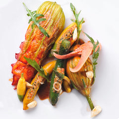 Chausey Islands lobster with courgette flower