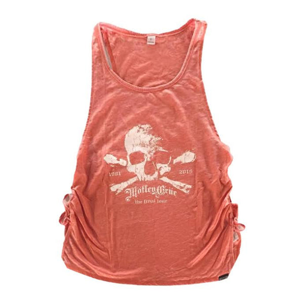 Obit Red Burnout Lace up Tank