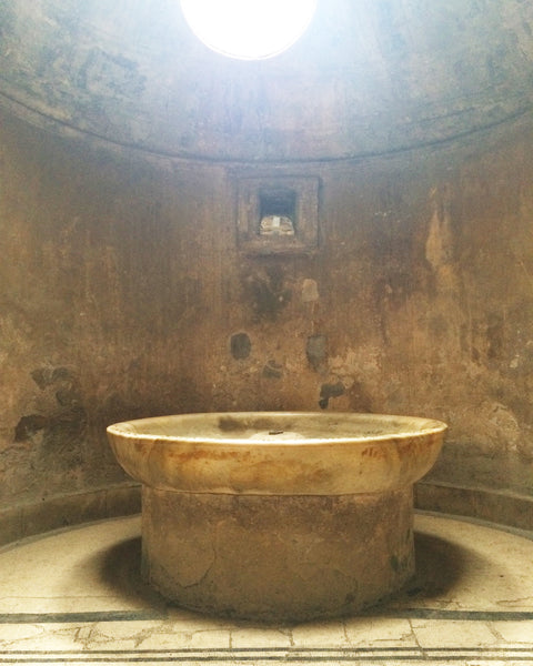roman baths (terme) at pompeii, italy