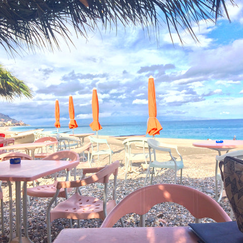 beach café in Taormina, Italy