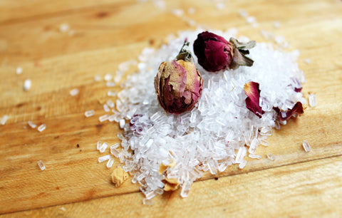 sel bain aux fleurs DIY