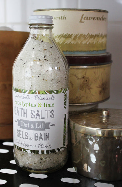 handmade bath salt montreal eucalyptus lime fragrance