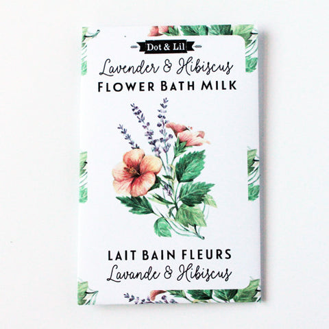 Dot & Lil lavender & hibiscus flower bath milk sachet