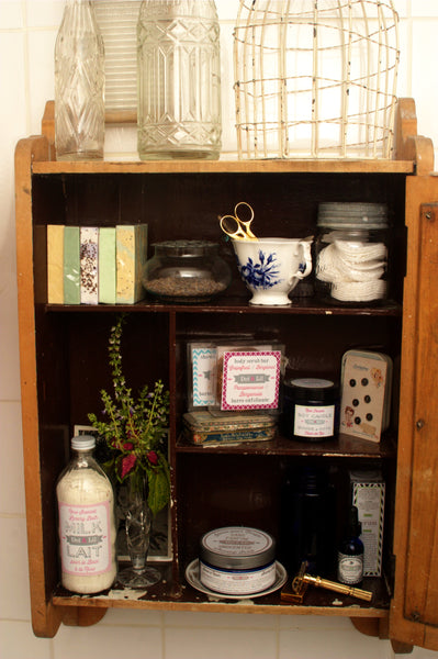 vintage bathroom apothecary cabinet