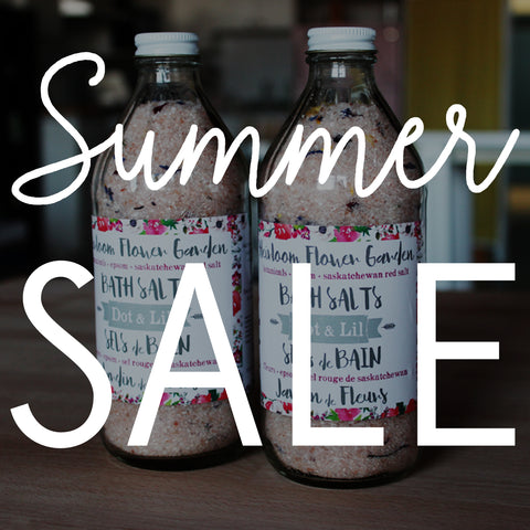 dot and lil summer bath and skincare sale