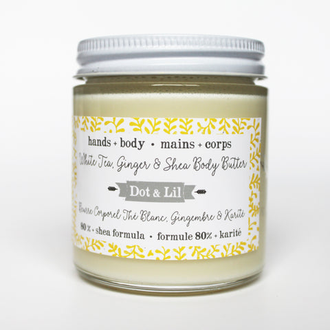 white tea & ginger shea hand and body butter