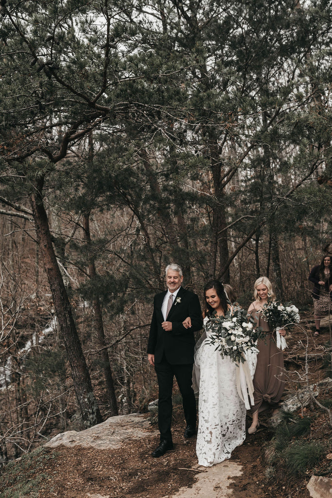 Tennessee elopement unique wedding dress