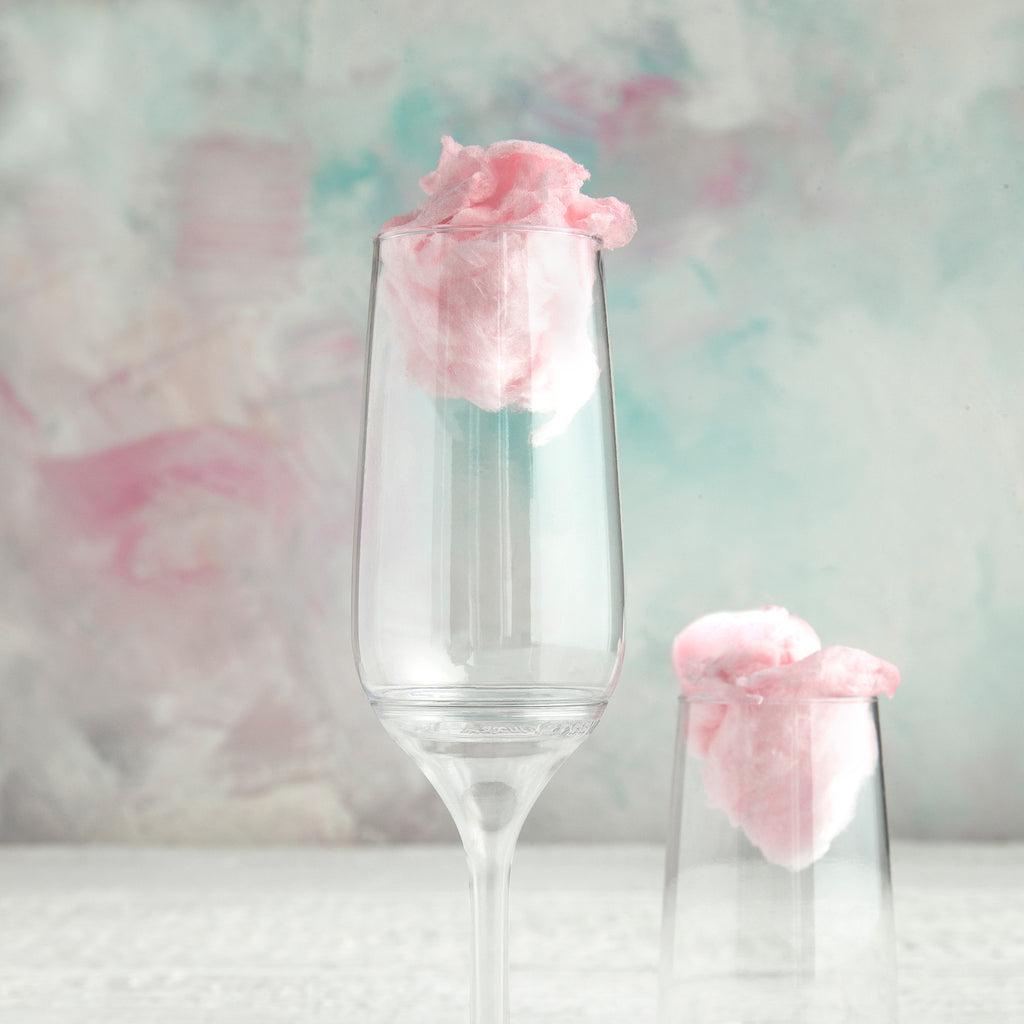 Cotton Candy Topped Champagne