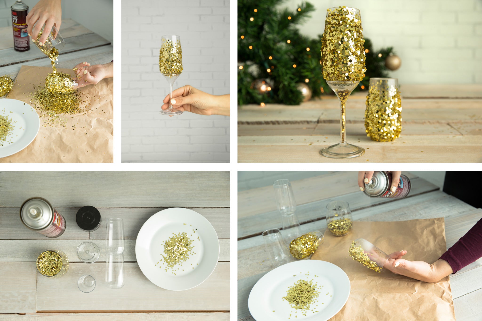 How to add Glitter to Champagne Flutes