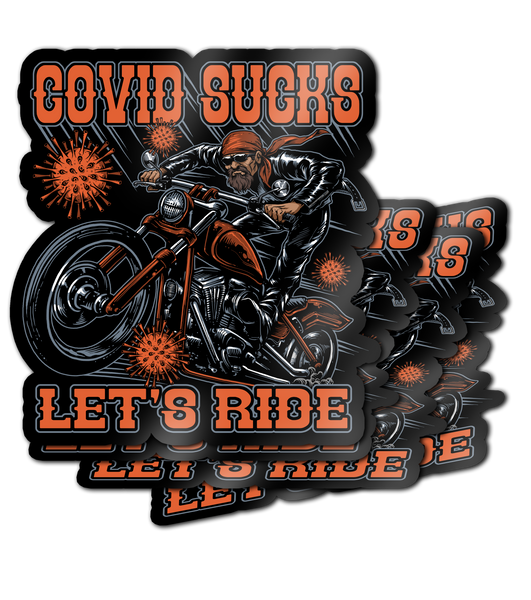 Covid Sucks Let S Ride 7 Decal Skullsociety