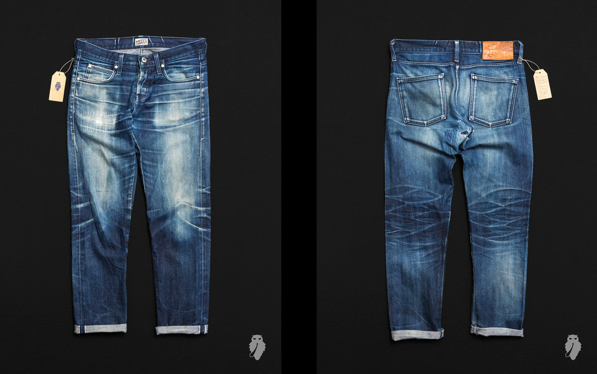 broken twill denim pants